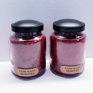 FARM HOUSE MEMORIES -A Cheerful Giver Baby Jar Single Wick Candle, 6 oz (2 pack)